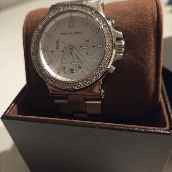 Michael Kors Silver Chronograph Watch - Picture 1 of 4